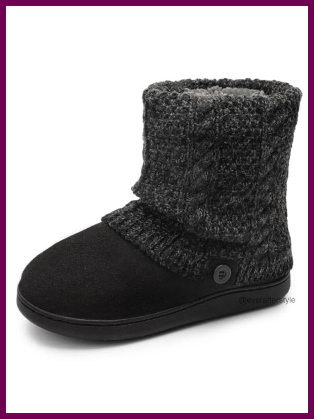 Fuzzy Memory Foam Slipper Boots Plush Faux Fur Lined Non-Slip